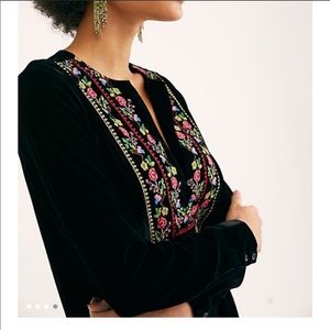 free people always forever velvet mini dress